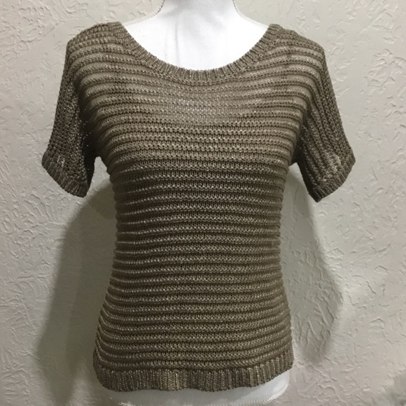 Lauren by Ralph Lauren brown crocheted top size XS - Picture 2 of 7